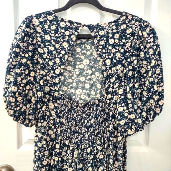 NWOT Old Navy Puffed-Sleeve Floral Maxi Shift Dress Size XL - Picture 5 of 9